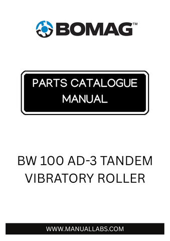 Discover the comprehensive BOMAG BW 100 AD-3 Tandem Vibratory Roller Parts Catalogue Manual, designed specifically for model numbers 101150510101 and 101150513346. This essential resource provides detailed diagrams and part numbers, ensuring you have everything you need for efficient maintenance and repairs.