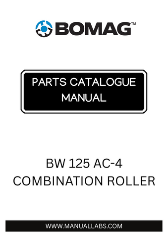 Unlock the power of precision with the BOMAG BW 125 AC-4 Combination Roller. This comprehensive parts catalogue manual provides the essential information you need to maintain and repair your equipment, ensuring optimal performance and longevity. Designed for versatility, the BW 125 AC-4 combines the benefits of a vibratory roller and a pneumatic roller, making it the perfect choice for a wide range of compaction applications.