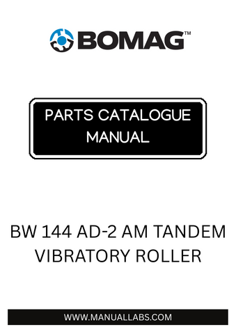 Discover the comprehensive BOMAG BW 144 AD-2 AM Tandem Vibratory Roller Parts Catalogue Manual, designed specifically for models 101810321001 to 101810321007. This essential resource provides detailed diagrams and part numbers, ensuring you have everything you need for efficient maintenance and repairs.