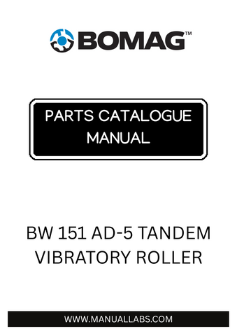 Discover the comprehensive BOMAG BW 151 AD-5 Tandem Vibratory Roller Parts Catalogue Manual, designed specifically for models 101921661001 to 101921669999. This essential resource provides detailed diagrams and part numbers, ensuring you have everything you need for efficient maintenance and repairs.