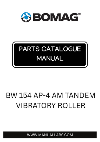 Discover the comprehensive BOMAG BW 154 AP-4 AM Tandem Vibratory Roller Parts Catalogue Manual, designed specifically for model numbers 101870601004 and 101870602172. This essential resource provides detailed diagrams and specifications, ensuring you have all the information needed for efficient maintenance and repairs.