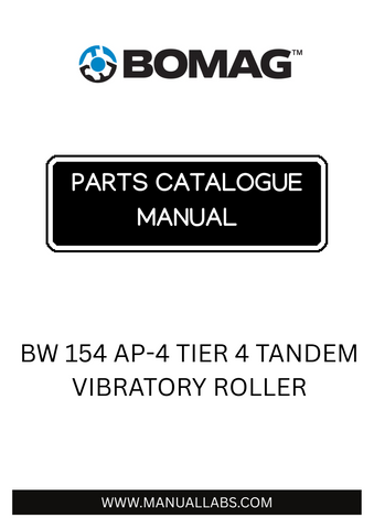 Discover the comprehensive BOMAG BW 154 AP-4 Tier 4 Tandem Vibratory Roller Parts Catalogue Manual, designed specifically for model numbers 101870651001 and 101870651040. This essential resource provides detailed information on parts and components, ensuring you have everything you need for maintenance and repairs.