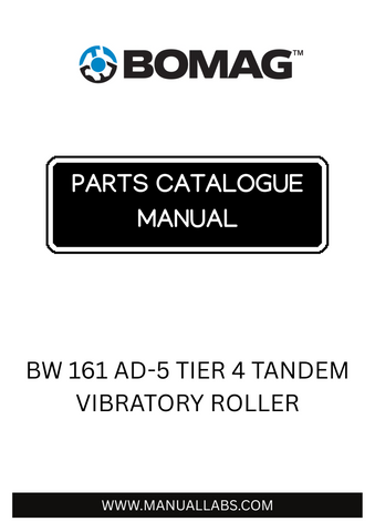 Discover the comprehensive BOMAG BW 161 AD-5 Tier 4 Tandem Vibratory Roller Parts Catalogue Manual, designed specifically for model numbers 101921501001 to 101921509999. This essential resource provides detailed information on parts and components, ensuring you have everything you need to maintain and repair your equipment efficiently.