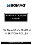 Discover the comprehensive BOMAG BW 174 APO-4V Tandem Vibratory Roller Parts Catalogue Manual, designed specifically for models 101870251001 to 101870259999. This essential resource provides detailed information on parts, ensuring you have everything you need to maintain and repair your equipment efficiently.