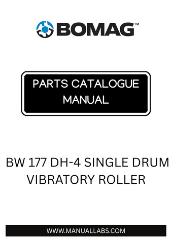 Discover the comprehensive BOMAG BW 177 DH-4 Single Drum Vibratory Roller Parts Catalogue Manual, designed specifically for model numbers 101584101001 to 101584101089. This essential resource provides detailed information on parts, ensuring you have everything you need to maintain and repair your equipment efficiently.