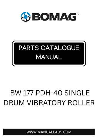 Discover the essential BOMAG BW 177 PDH-40 Single Drum Vibratory Roller Parts Catalogue Manual, designed specifically for the efficient maintenance and operation of your equipment. This comprehensive manual provides detailed information on parts, ensuring you have everything you need to keep your roller running smoothly and effectively.
