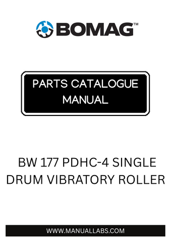 Discover the comprehensive BOMAG BW 177 PDHC-4 Single Drum Vibratory Roller Parts Catalogue Manual, designed specifically for model numbers 101583301001-101583301010. This essential resource provides detailed information on parts and components, ensuring you have everything you need for maintenance and repairs.