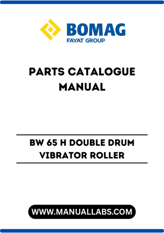 Discover the ultimate resource for maintaining your BOMAG BW 65 H Walk-Behind Double Drum Vibrator Roller with the comprehensive Parts Catalogue Manual. This essential guide, covering model numbers 861834101001 to 861834109999, provides detailed information on every component, ensuring you have the right parts at your fingertips for efficient repairs and maintenance.