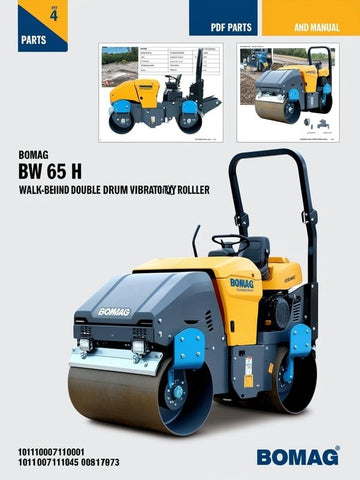 Discover the essential BOMAG BW 65 H Walk-Behind Double Drum Vibratory Roller Parts Catalogue Manual, designed specifically for the efficient maintenance and operation of your roller. This comprehensive manual covers parts 101100711001 to 101100711045, ensuring you have all the information needed to keep your equipment running smoothly.
