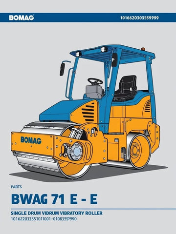 Discover the comprehensive BOMAG BW 71 E-2 Single Drum Vibratory Roller Parts Catalogue Manual, designed specifically for models 101620351001 to 101620359999. This essential resource provides detailed information on parts, ensuring you have everything you need to maintain and repair your equipment efficiently.