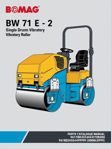 Discover the comprehensive BOMAG BW 71 E-2 Single Drum Vibratory Roller Parts Catalogue Manual, designed specifically for model numbers 961834541004 to 961834549999. This essential resource provides detailed information on parts and components, ensuring you have everything you need for maintenance and repairs.