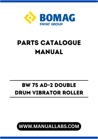 Discover the comprehensive BOMAG BW 75 AD-2 Walk-Behind Double Drum Vibrator Roller Parts Catalogue Manual, designed specifically for model numbers 101480321001 to 101480321064. This essential manual provides detailed information on parts, ensuring you have everything you need to maintain and repair your equipment efficiently.