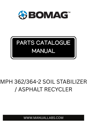 Discover the comprehensive BOMAG MPH 362/364-2 Soil Stabilizer and Asphalt Recycler Parts Catalogue Manual, designed specifically for your machinery needs. This essential manual provides detailed information on parts 901B23001601 and 901B23001751, ensuring you have the right components for optimal performance and maintenance.