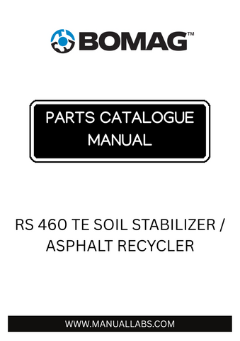 Discover the comprehensive BOMAG RS 460 TE Soil Stabilizer / Asphalt Recycler Parts Catalogue Manual, designed specifically for models 101590241001 to 101590249999. This essential resource provides detailed information on parts and components, ensuring you have everything you need for efficient maintenance and repairs.