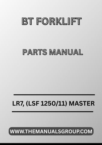 Discover the ultimate resource for maintaining your BT Forklift Truck LR7 (LSF 1250/11) with our comprehensive Master Parts Manual in PDF format. This essential guide provides detailed diagrams and specifications, ensuring you have all the information needed to keep your forklift running smoothly and efficiently.