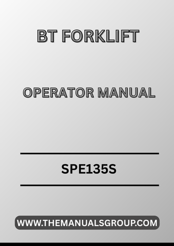 Enhance your operational efficiency with the BT Forklift Truck SPE135S Operator Manual, available in a convenient PDF format. This comprehensive guide is designed to provide you with all the essential information needed to operate and maintain your forklift safely and effectively.