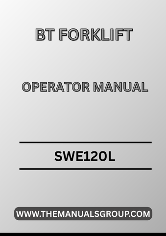 Discover the essential BT Forklift Truck SWE120L Operator Manual, now available in a convenient PDF format. This comprehensive guide is designed to enhance your operational efficiency and ensure the safe handling of your forklift. With easy navigation and clear instructions, you can quickly access vital information whenever you need it.