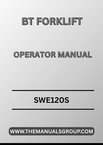 Enhance your operational efficiency with the BT Forklift Truck SWE120S Operator Manual, available in a convenient PDF format. This comprehensive guide is designed to provide you with all the essential information needed to operate and maintain your forklift safely and effectively.
