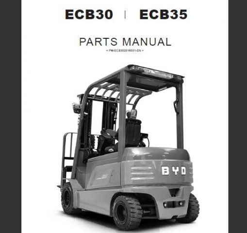 Discover the ultimate resource for maintaining your BYD ECB30 and ECB35 forklifts with our comprehensive Parts Catalog Manual. This PDF file is meticulously designed to provide you with detailed diagrams, part numbers, and specifications, ensuring you have everything you need for efficient repairs and maintenance.