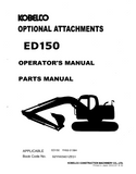 KOBELCO HYDRAULIC EXCAVATOR ED150 OPERATOR MANUAL
