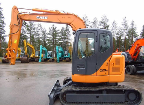 Case CX75SR, CX80 TIER 3 Crawler Excavator Service Repair Manual 87676026A NA - Manual labs