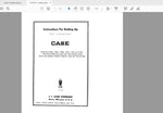 CASE IH TRACTOR CULTIVATORS ON 312 AND 351 TRACTORS WITH DUAL OR SINGLE FRONT WHEEL & 351 9-82141 OPERATOR’S MANUAL - PDF FILE