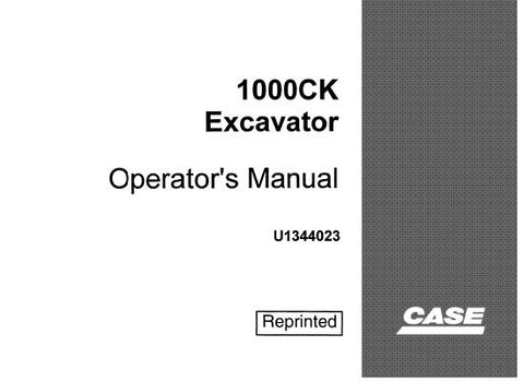 UNLOCK THE FULL POTENTIAL OF YOUR CASE 1000CK EXCAVATOR WITH OUR COMPREHENSIVE OPERATORS MANUAL IN PDF FORMAT. 