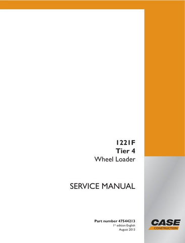 Enhance your maintenance capabilities with the CASE 1221F (Tier 4) Wheel Loader Service Manual (47544213) in PDF format. This comprehensive guide provides detailed information on servicing and troubleshooting your wheel loader, ensuring optimal performance and longevity. With easy navigation and clear illustrations, you can quickly access essential maintenance procedures, specifications, and safety guidelines. Invest in this invaluable resource to keep your equipment running smoothly and efficiently, minimi