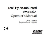 Enhance your operational efficiency with the CASE 1288 Pylon-Mounted Excavator Operator's Manual. This comprehensive PDF guide is designed to provide you with essential information and insights to maximize the performance of your excavator. Whether you're a seasoned operator or new to the machinery, this manual is an invaluable resource for understanding the features and functionalities of your equipment.