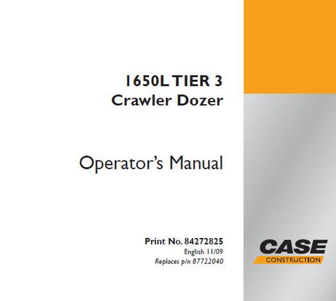 UNLOCK THE FULL POTENTIAL OF YOUR CASE 1650L TIER 3 CRAWLER DOZER WITH OUR COMPREHENSIVE OPERATOR’S MANUAL IN PDF FORMAT. 
