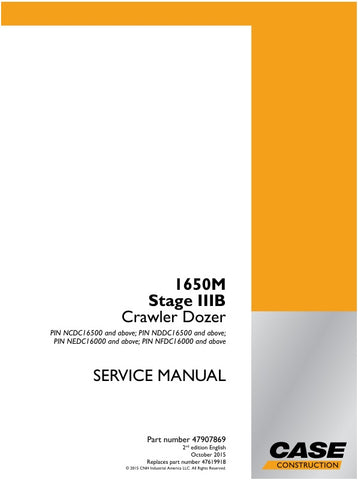  Enhance your maintenance capabilities with the CASE 1650M Stage IIIB Service Manual (PDF File) for models NDDC16500 and up, NFDC16000 and up. This comprehensive guide provides detailed instructions, diagrams, and troubleshooting tips to ensure optimal performance and longevity of your equipment. With easy navigation and a user-friendly format, this digital manual is an essential resource for technicians and operators alike, empowering you to tackle repairs and maintenance with confidence. Don't miss out on