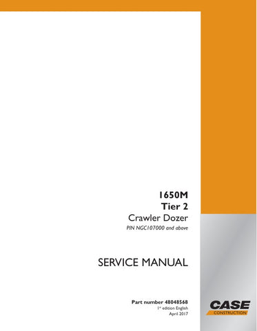 Unlock the full potential of your CASE 1650M Crawler Dozer with the comprehensive Service Manual (48048568) in PDF format. This essential guide provides detailed insights into maintenance, troubleshooting, and repair procedures, ensuring your equipment operates at peak performance. With easy navigation and clear illustrations, you can quickly find the information you need to keep your dozer running smoothly and efficiently. Invest in this invaluable resource today and enhance the longevity and reliability 