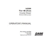 Discover the essential CASE 1650M Tier 4B (Final) Crawler Dozer Operator’s Manual and Parts Catalog, designed to enhance your operational efficiency and maintenance knowledge. This comprehensive PDF file serves as a vital resource for operators and technicians, providing detailed insights into the dozer's features, functions, and specifications.