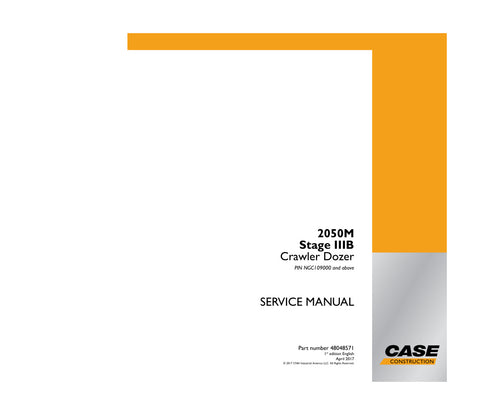 Enhance your maintenance capabilities with the CASE 2050M Stage IIIB Service Manual (48048571). This comprehensive PDF file is designed for NGC109000 and up models, providing detailed insights into troubleshooting, repair procedures, and maintenance guidelines. With easy navigation and clear illustrations, this manual ensures you have the essential information at your fingertips to keep your equipment running smoothly and efficiently. Invest in this invaluable resource to minimize downtime and maximize prod