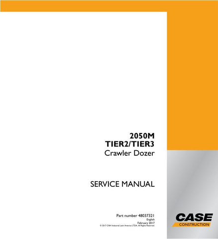Introducing the CASE 2050M Crawler Dozer Service Manual (48037321), your essential guide for maintaining and servicing your Tier 2 and Tier 3 dozers. This comprehensive manual is designed to provide you with detailed instructions, diagrams, and specifications to ensure your equipment operates at peak performance.
