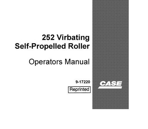 Discover the essential CASE 252 Vibrating Self-Propelled Roller Operator’s Manual, designed to enhance your operational efficiency and ensure optimal performance. This comprehensive PDF file provides detailed instructions and guidelines tailored specifically for the CASE 252 model, making it an indispensable resource for operators and maintenance personnel alike.