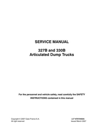  Enhance your maintenance capabilities with the CASE 327B, 330B Articulated Dump Truck Service Manual (87573455A) in PDF format. This comprehensive guide provides detailed insights into the operation, troubleshooting, and repair of your dump truck, ensuring optimal performance and longevity. With easy navigation and clear illustrations, you can quickly find the information you need to keep your equipment running smoothly. Invest in this essential resource today and empower your team with the knowledge to ta