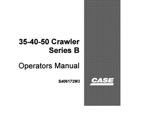 Discover the essential CASE 35, 40, 50 Crawler Series B Operator’s Manual, now available in a convenient PDF format. This comprehensive guide is designed to enhance your understanding and operation of these powerful machines, ensuring you get the most out of your equipment.