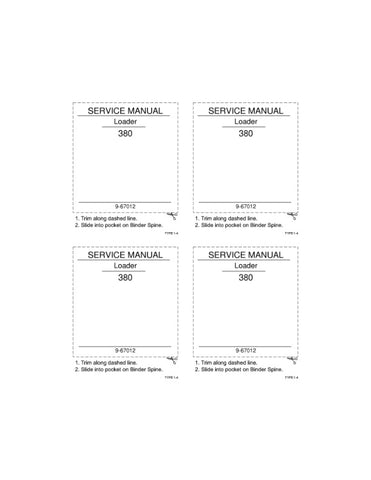 Enhance your maintenance capabilities with the CASE 380 Loader Service Manual (9-67012) in PDF format. This comprehensive guide provides detailed instructions, diagrams, and troubleshooting tips to ensure your loader operates at peak performance. With easy navigation and instant access, you can quickly find the information you need to keep your equipment running smoothly. Perfect for both seasoned professionals and DIY enthusiasts, this manual is an essential resource for anyone looking to maximize the long