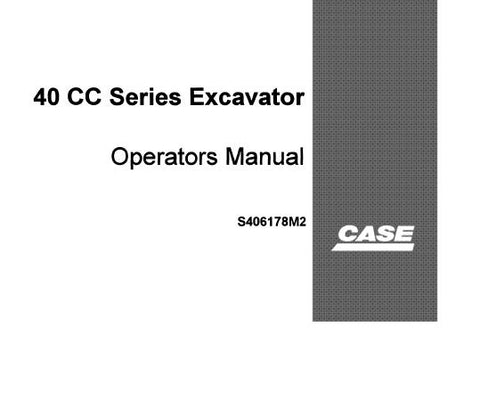 Discover the essential CASE 40 CC Series Excavator Operator’s Manual, designed to enhance your operational efficiency and safety. This comprehensive PDF file serves as a vital resource for both new and experienced operators, providing detailed instructions and guidelines tailored specifically for the CASE 40 CC Series.