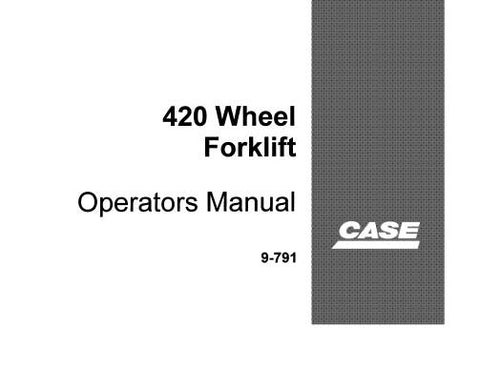 ENHANCE YOUR OPERATIONAL EFFICIENCY WITH THE CASE 420 WHEEL FORKLIFT OPERATORS MANUAL IN PDF FORMAT.