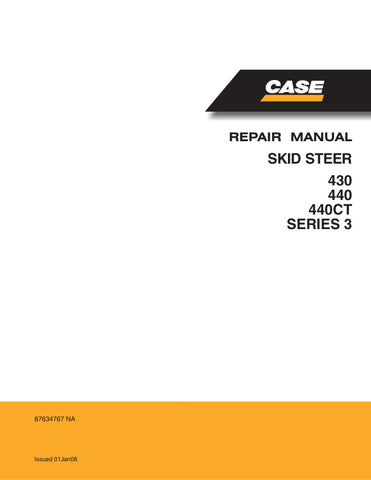 Unlock the full potential of your CASE 430, 440, and 440CT Series 3 Skid Steer with our comprehensive Repair Manual (PDF file 87634767). This essential guide provides detailed schematics, troubleshooting tips, and step-by-step repair instructions, ensuring you can maintain and repair your equipment with confidence. Whether you're a seasoned mechanic or a DIY enthusiast, this manual is designed to save you time and money, helping you keep your skid steer running smoothly and efficiently. Don't let minor issu