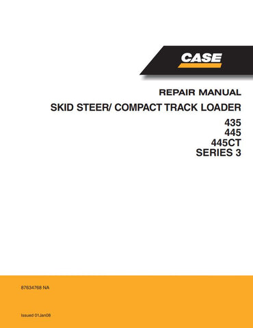 Unlock the full potential of your CASE 435, 445, 445CT, and Series 3 Track Loader with the comprehensive Repair Manual (Part Number: 87634768) in PDF format. This essential guide provides detailed schematics, troubleshooting tips, and step-by-step repair instructions, ensuring you can maintain and repair your equipment with confidence. Whether you're a seasoned technician or a DIY enthusiast, this manual is designed to save you time and money by empowering you to tackle repairs efficiently. Don't let mecha
