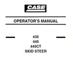 Discover the essential CASE 435, 445, and 445CT Skid Steer Operator's Manual, designed to enhance your operational efficiency and safety. This comprehensive PDF file serves as your go-to resource for understanding the features and functionalities of your skid steer, ensuring you get the most out of your equipment.