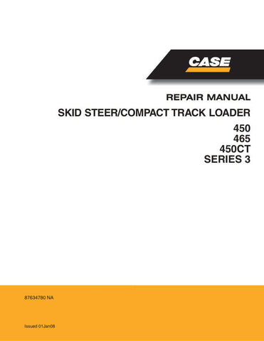 Discover the ultimate resource for maintaining your CASE 450, 465, 450CT, and Series 3 Track Loader with the comprehensive Repair Manual (Part Number: 87634780). This manual is meticulously designed to provide you with detailed instructions, diagrams, and troubleshooting tips to keep your equipment running smoothly and efficiently.