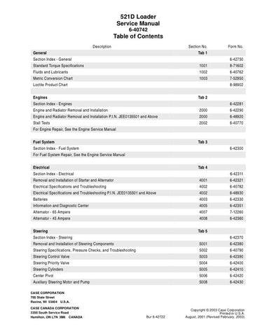 Discover the ultimate resource for maintaining your CASE 521D Backhoe Loader with the comprehensive Service Manual (Part Number: 6-40742). This essential guide is designed to provide you with detailed instructions, diagrams, and troubleshooting tips to keep your equipment running smoothly and efficiently.