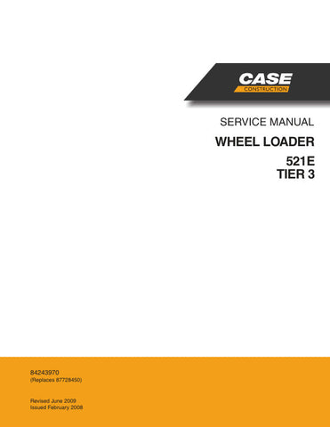 Enhance your maintenance capabilities with the CASE 521E Wheel Loader Service Manual (Part Number: 84243970). This comprehensive guide is designed specifically for the CASE 521E model, providing detailed instructions and insights to keep your equipment running smoothly and efficiently.