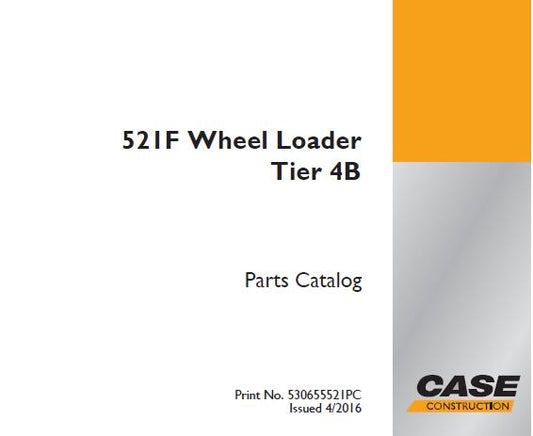 Discover the ultimate resource for maintaining your CASE 521F Tier 4B Wheel Loader with our comprehensive Parts Catalog Manual in PDF format. This essential guide provides detailed diagrams and part numbers, ensuring you can easily identify and order the components you need for optimal performance.