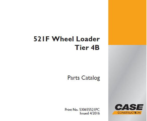 Discover the ultimate resource for maintaining your CASE 521F Tier 4B Wheel Loader with our comprehensive Parts Catalog Manual in PDF format. This essential guide provides detailed diagrams and part numbers, ensuring you can easily identify and order the components you need for optimal performance.