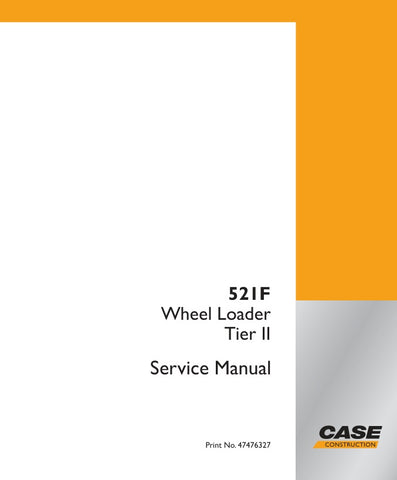 Enhance your maintenance capabilities with the CASE 521F (TIER II) Wheel Loader Service Manual (Part Number: 47476327). This comprehensive PDF file is an essential resource for operators and technicians, providing detailed insights into the machine's specifications, troubleshooting tips, and step-by-step repair procedures. With easy navigation and clear illustrations, you can ensure optimal performance and longevity of your equipment. Invest in this manual today to streamline your service processes and mini